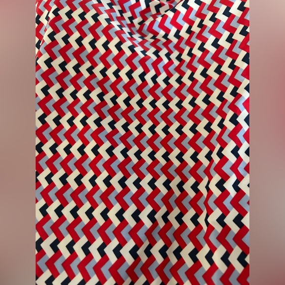 Kona Sol chevron pattern Women's Red and White & blue one piece Swimsuit size 17 - Picture 5 of 7